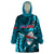 Samoa Rugby Wearable Blanket Hoodie Manu Samoa Ula Fala Dabbing Ball Polynesian Turquoise Version LT14 One Size Turquoise - Polynesian Pride