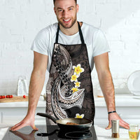Brown and Black Hawaii Shark Tattoo Apron Puakenikeni Lei Plumeria Polynesian Pattern - Polynesian Pride