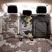Brown and Black Hawaii Shark Tattoo Back Car Seat Cover Puakenikeni Lei Plumeria Polynesian Pattern - Polynesian Pride