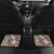 Brown and Black Hawaii Shark Tattoo Car Mats Puakenikeni Lei Plumeria Polynesian Pattern - Polynesian Pride
