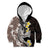 Brown and Black Hawaii Shark Tattoo Kid Hoodie Puakenikeni Lei Plumeria Polynesian Pattern - Polynesian Pride