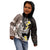 Brown and Black Hawaii Shark Tattoo Kid Hoodie Puakenikeni Lei Plumeria Polynesian Pattern - Polynesian Pride