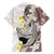 Brown and White Hawaii Shark Tattoo Hawaiian Shirt Puakenikeni Lei Plumeria Polynesian Pattern - Polynesian Pride