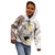 Brown and White Hawaii Shark Tattoo Kid Hoodie Puakenikeni Lei Plumeria Polynesian Pattern - Polynesian Pride