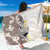 Brown and White Hawaii Shark Tattoo Sarong Puakenikeni Lei Plumeria Polynesian Pattern - Polynesian Pride