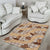 Khaki Palaka Hawaii Cowboy Area Rug Puakenikeni Lei Paniolo Papale Seamless Vibes - Polynesian Pride