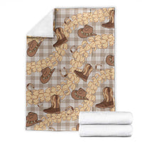 Khaki Palaka Hawaii Cowboy Blanket Puakenikeni Lei Paniolo Papale Seamless Vibes - Polynesian Pride