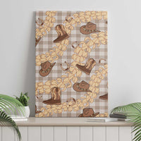 Khaki Palaka Hawaii Cowboy Canvas Wall Art Puakenikeni Lei Paniolo Papale Seamless Vibes - Polynesian Pride