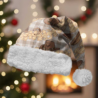 Khaki Palaka Hawaii Cowboy Christmas Santa Hat Puakenikeni Lei Paniolo Papale Seamless Vibes - Polynesian Pride