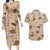 Khaki Palaka Hawaii Cowboy Couples Matching Long Sleeve Bodycon Dress and Hawaiian Shirt Puakenikeni Lei Paniolo Papale Seamless Vibes - Polynesian Pride