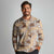 Khaki Palaka Hawaii Cowboy Long Sleeve Polo Shirt Puakenikeni Lei Paniolo Papale Seamless Vibes - Polynesian Pride