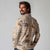 Khaki Palaka Hawaii Cowboy Long Sleeve Polo Shirt Puakenikeni Lei Paniolo Papale Seamless Vibes - Polynesian Pride
