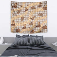 Khaki Palaka Hawaii Cowboy Tapestry Puakenikeni Lei Paniolo Papale Seamless Vibes LT14 - Polynesian Pride