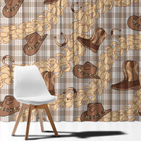 Khaki Palaka Hawaii Cowboy Window Curtain Puakenikeni Lei Paniolo Papale Seamless Vibes LT14 - Polynesian Pride