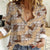 Khaki Palaka Hawaii Cowboy Women Casual Shirt Puakenikeni Lei Paniolo Papale Seamless Vibes - Polynesian Pride