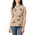 Khaki Palaka Hawaii Cowboy Women Polo Shirt Puakenikeni Lei Paniolo Papale Seamless Vibes - Polynesian Pride