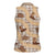 Khaki Palaka Hawaii Cowboy Women Sleeveless Polo Shirt Puakenikeni Lei Paniolo Papale Seamless Vibes - Polynesian Pride