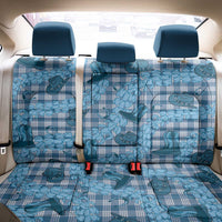 Cyan Palaka Hawaii Cowboy Back Car Seat Cover Puakenikeni Lei Paniolo Papale Seamless Vibes LT14 - Polynesian Pride
