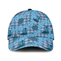 Cyan Palaka Hawaii Cowboy Classic Cap Puakenikeni Lei Paniolo Papale Seamless Vibes - Polynesian Pride