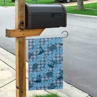 Cyan Palaka Hawaii Cowboy Garden Flag Puakenikeni Lei Paniolo Papale Seamless Vibes - Polynesian Pride