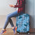 Cyan Palaka Hawaii Cowboy Luggage Cover Puakenikeni Lei Paniolo Papale Seamless Vibes - Polynesian Pride