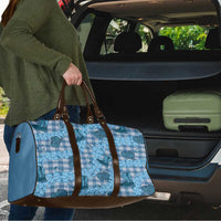 Cyan Palaka Hawaii Cowboy Travel Bag Puakenikeni Lei Paniolo Papale Seamless Vibes LT14 - Polynesian Pride