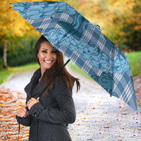 Cyan Palaka Hawaii Cowboy Umbrella Puakenikeni Lei Paniolo Papale Seamless Vibes - Polynesian Pride