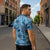 Cyan Palaka Hawaii Cowboy Zipper Polo Shirt Puakenikeni Lei Paniolo Papale Seamless Vibes - Polynesian Pride