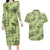 Lime Palaka Hawaii Cowboy Couples Matching Long Sleeve Bodycon Dress and Hawaiian Shirt Puakenikeni Lei Paniolo Papale Seamless Vibes - Polynesian Pride