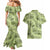 Lime Palaka Hawaii Cowboy Couples Matching Mermaid Dress and Hawaiian Shirt Puakenikeni Lei Paniolo Papale Seamless Vibes - Polynesian Pride