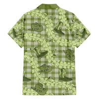 Lime Palaka Hawaii Cowboy Family Matching Puletasi and Hawaiian Shirt Puakenikeni Lei Paniolo Papale Seamless Vibes LT14 - Polynesian Pride