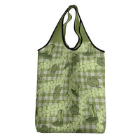 Lime Palaka Hawaii Cowboy Grocery Bag Puakenikeni Lei Paniolo Papale Seamless Vibes - Polynesian Pride