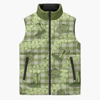Lime Palaka Hawaii Cowboy Sleeveless Puffer Jacket Puakenikeni Lei Paniolo Papale Seamless Vibes LT14 Unisex Lime - Polynesian Pride