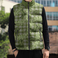Lime Palaka Hawaii Cowboy Sleeveless Puffer Jacket Puakenikeni Lei Paniolo Papale Seamless Vibes LT14 - Polynesian Pride