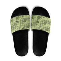 Lime Palaka Hawaii Cowboy Slide Sandals Puakenikeni Lei Paniolo Papale Seamless Vibes LT14 Lime - Polynesian Pride