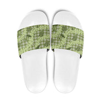 Lime Palaka Hawaii Cowboy Slide Sandals Puakenikeni Lei Paniolo Papale Seamless Vibes LT14 Lime - Polynesian Pride