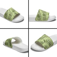 Lime Palaka Hawaii Cowboy Slide Sandals Puakenikeni Lei Paniolo Papale Seamless Vibes LT14 - Polynesian Pride