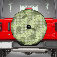 Lime Palaka Hawaii Cowboy Spare Tire Cover Puakenikeni Lei Paniolo Papale Seamless Vibes - Polynesian Pride
