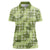Lime Palaka Hawaii Cowboy Women Polo Shirt Puakenikeni Lei Paniolo Papale Seamless Vibes - Polynesian Pride