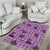 Purple Palaka Hawaii Cowboy Area Rug Puakenikeni Lei Paniolo Papale Seamless Vibes - Polynesian Pride