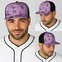 Purple Palaka Hawaii Cowboy Baseball Net Cap Puakenikeni Lei Paniolo Papale Seamless Vibes - Polynesian Pride