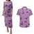 Purple Palaka Hawaii Cowboy Couples Matching Puletasi and Hawaiian Shirt Puakenikeni Lei Paniolo Papale Seamless Vibes - Polynesian Pride