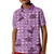 Purple Palaka Hawaii Cowboy Kid Polo Shirt Puakenikeni Lei Paniolo Papale Seamless Vibes - Polynesian Pride