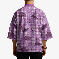Purple Palaka Hawaii Cowboy Kimono Puakenikeni Lei Paniolo Papale Seamless Vibes LT14 - Polynesian Pride