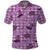 Purple Palaka Hawaii Cowboy Polo Shirt Puakenikeni Lei Paniolo Papale Seamless Vibes - Polynesian Pride