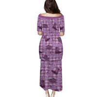 Purple Palaka Hawaii Cowboy Puletasi Puakenikeni Lei Paniolo Papale Seamless Vibes LT14 - Polynesian Pride