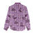 Purple Palaka Hawaii Cowboy Women Casual Shirt Puakenikeni Lei Paniolo Papale Seamless Vibes - Polynesian Pride