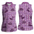 Purple Palaka Hawaii Cowboy Women Sleeveless Polo Shirt Puakenikeni Lei Paniolo Papale Seamless Vibes - Polynesian Pride