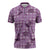 Purple Palaka Hawaii Cowboy Zipper Polo Shirt Puakenikeni Lei Paniolo Papale Seamless Vibes - Polynesian Pride