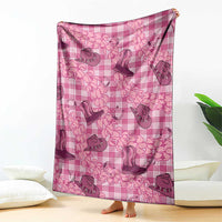 Pink Palaka Hawaii Cowboy Blanket Puakenikeni Lei Paniolo Papale Seamless Vibes - Polynesian Pride